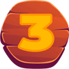 Numero Curso Bloco de madeira 3 1
