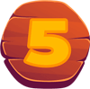 Numero Curso Bloco de madeira 5 1