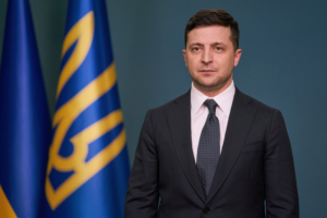 O presidente da Ucrânia Volodymyr Zelensky