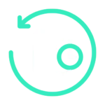 Enterprise Trademap -Ícone nas cores verde e branco com o desenho de folha histórico